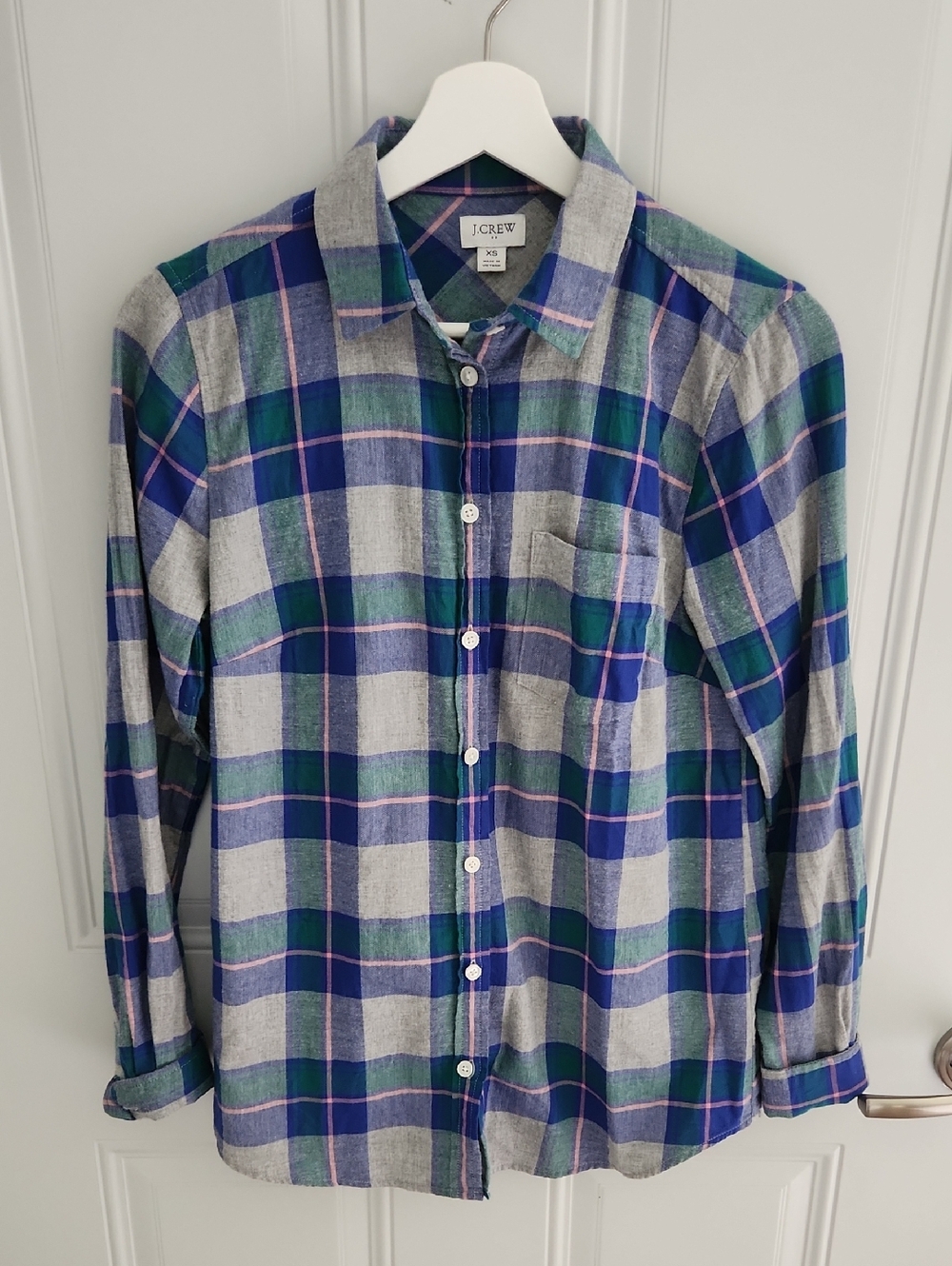 J. Crew Factory Flannel Button-Down Shirt XS